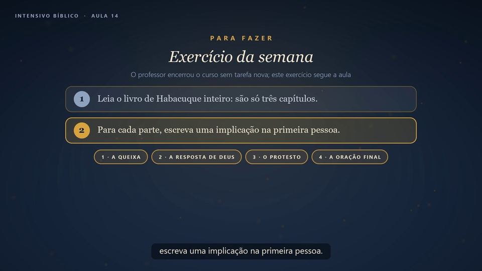 Exercício da semana em Habacuque
