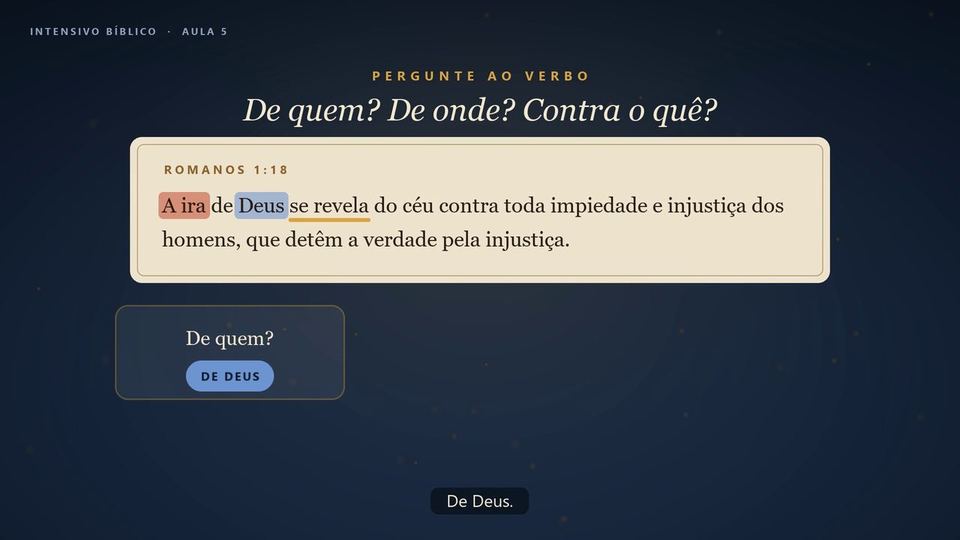 Romanos 1:18 com palavras marcadas